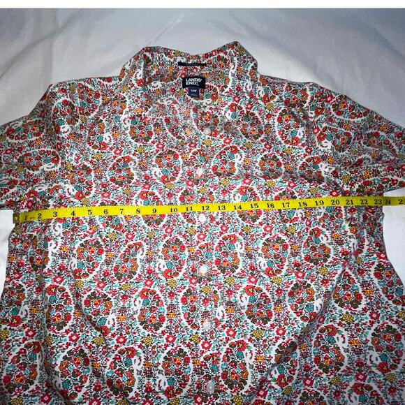 Lands' End Vibrant Blouse - Size 16W - Beautiful Paisley Pattern - Picture 5 of 9